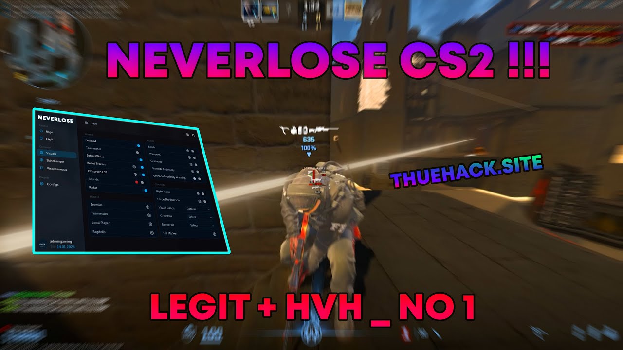 BẢN NEVERLOSE - HVH NÓI KHÔNG VỚI THUA + SPINBOT XỊN CÓ SKINCHANGER